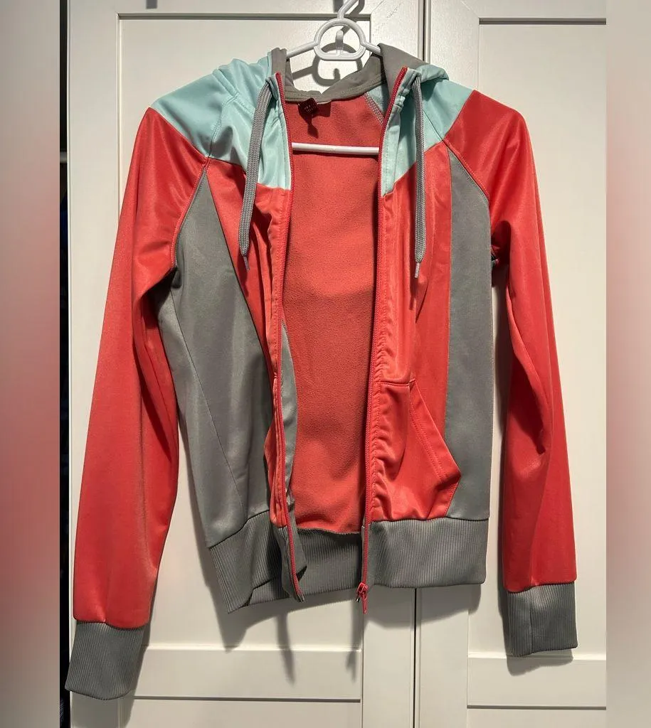 H&M Divided Neon Zip Up Hoodie - Image 2