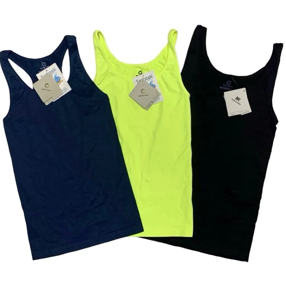 3 NIKIBIKI Sport Seamless Stretch Tank Tops Size S/M New with Tags - Image 12
