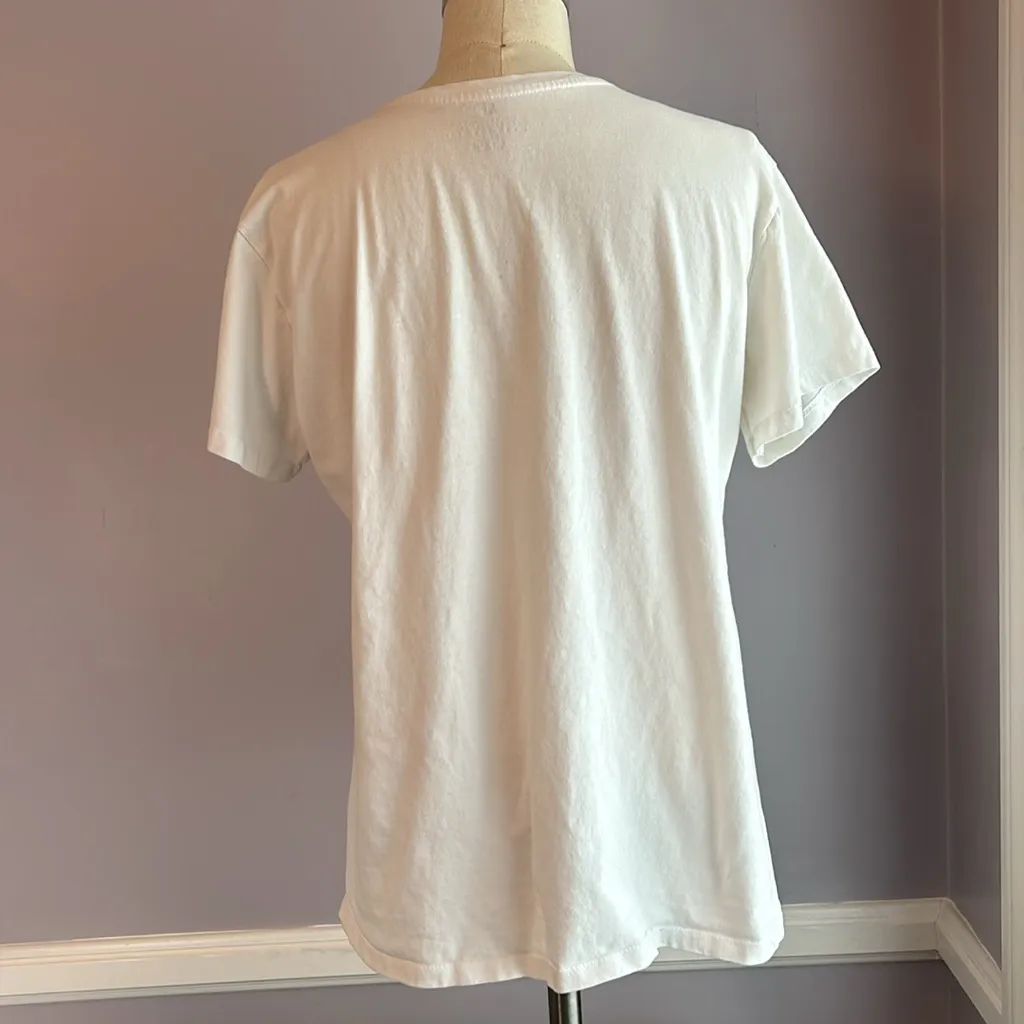 Cotton On Woman Paris short sleeve T-shirt with rainbow embroidery on the chest - Image 4