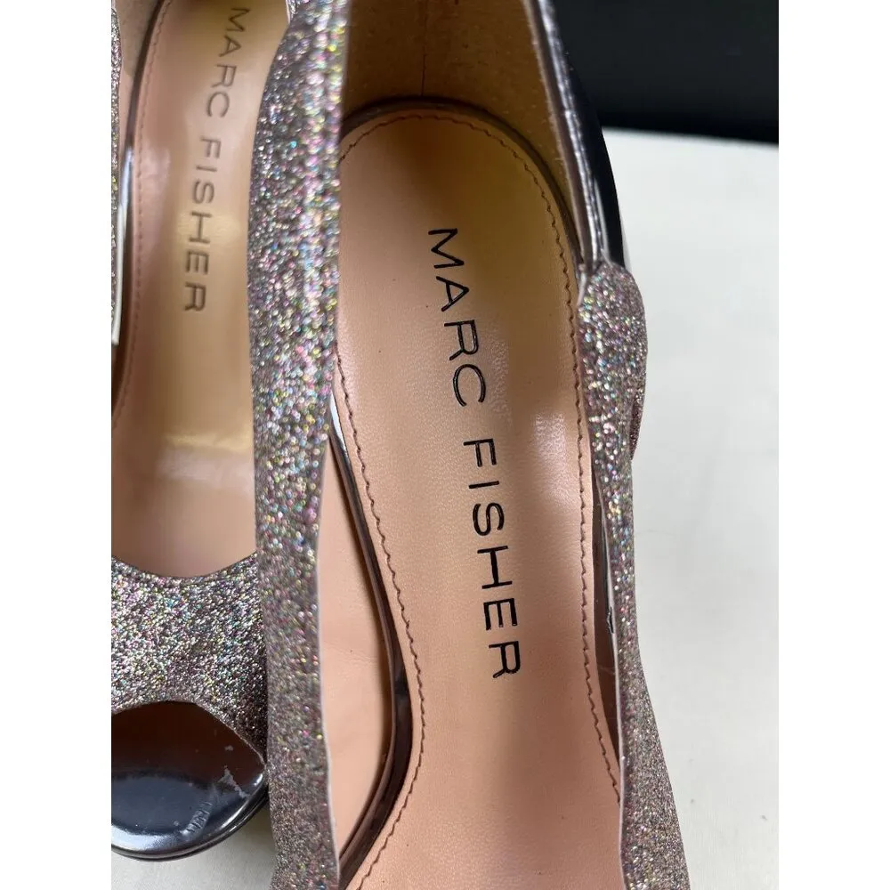 Marc Fisher Women's Silver/Glitter Shoes/Heels Size 6.5 SKU 4836 - Image 2