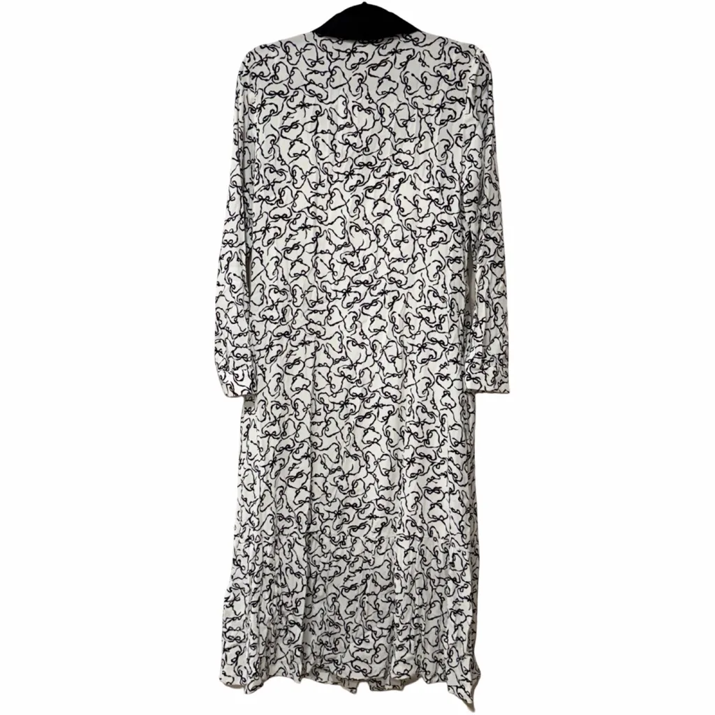 NWT TED BAKER London Metropolis Long Sleeve Black White Shirtdress Sz S - Image 5