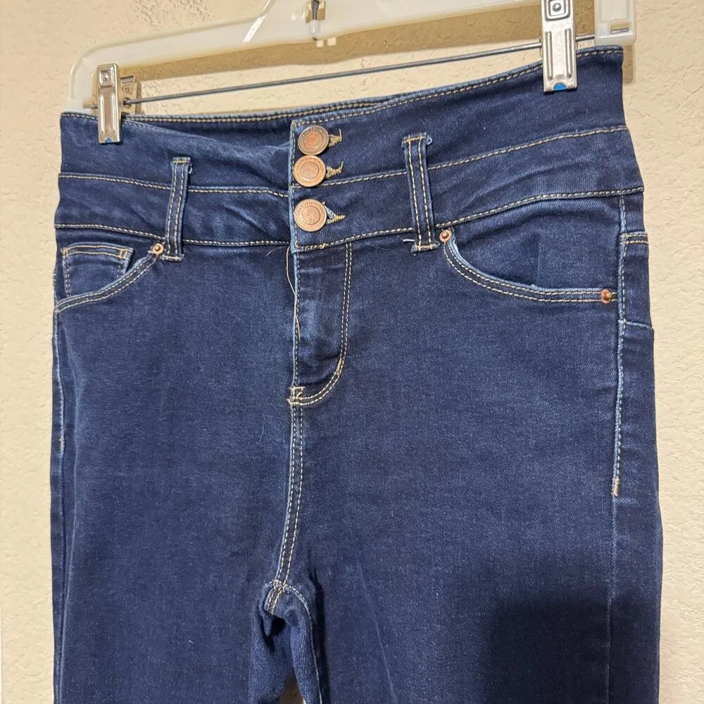 IBIZA SWS Denim Jeans Juniors Size 7 Blue Skinny Leg High Rise Pushup shaping - Image 2