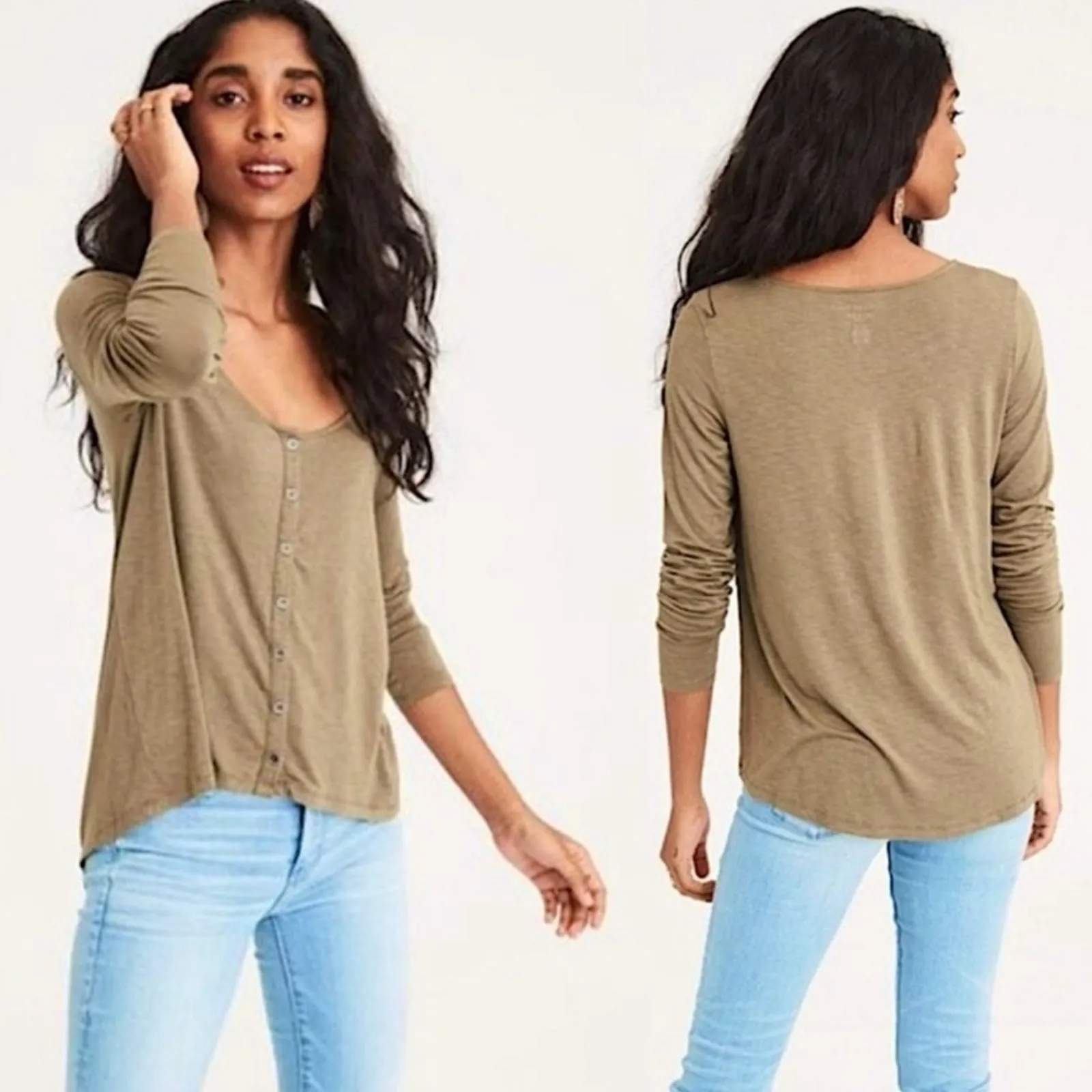 American Eagle Soft & Sexy Plush Cardigan Purple Marble Oversized XS - Image 6