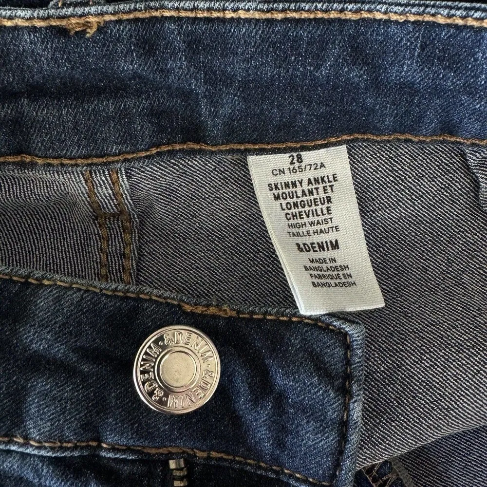 &Denim SZ 28 Skinny Ankle Jeans High - Image 7