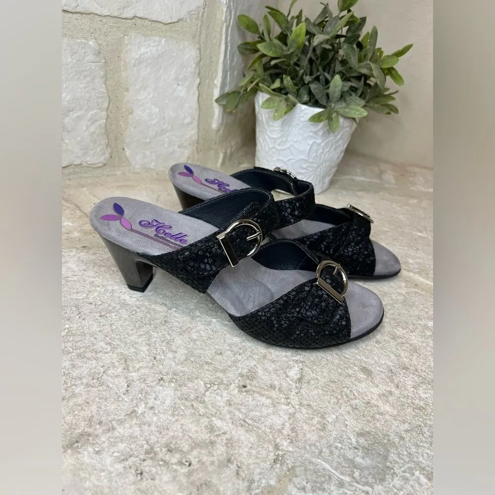Helle Comfort Emely black heeled sandals sz 38 Black - Image 2