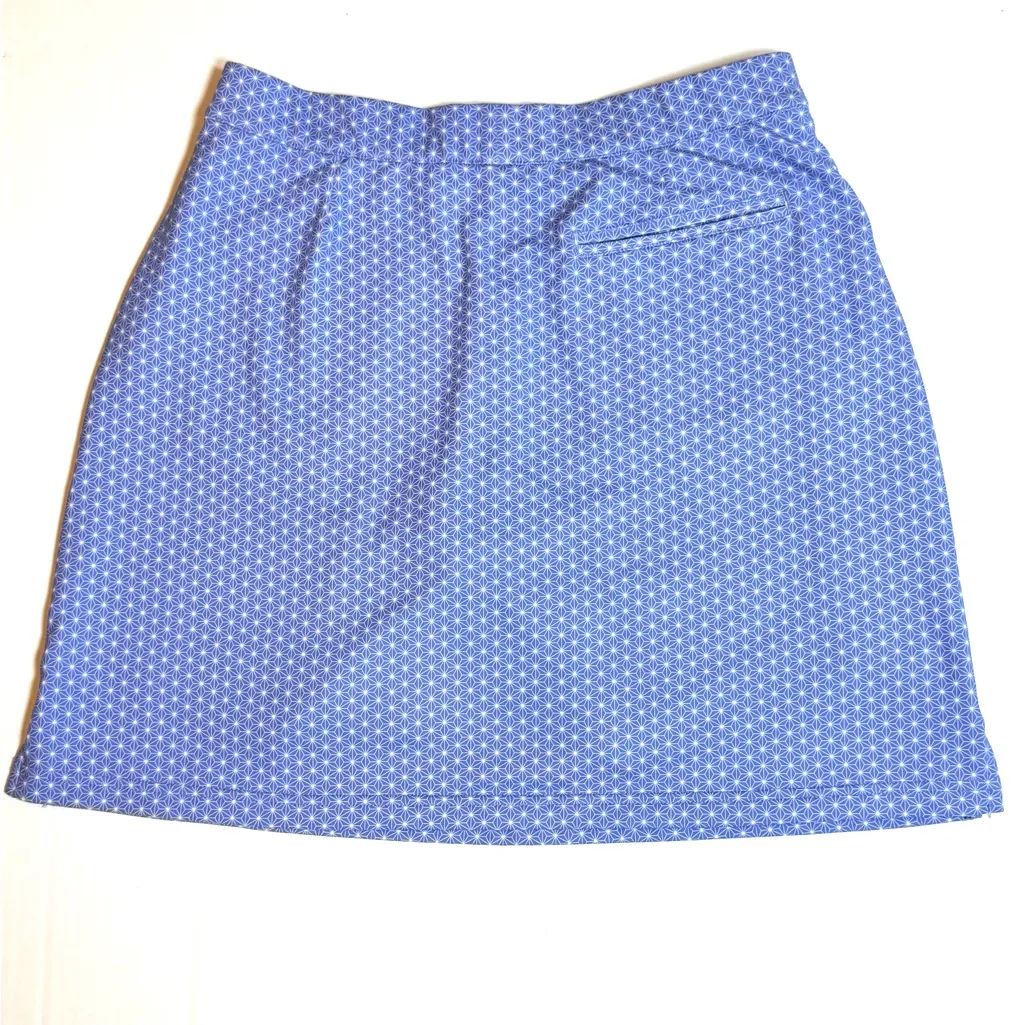 Peter Millar Blue Geometric Mini Skirt - Image 3