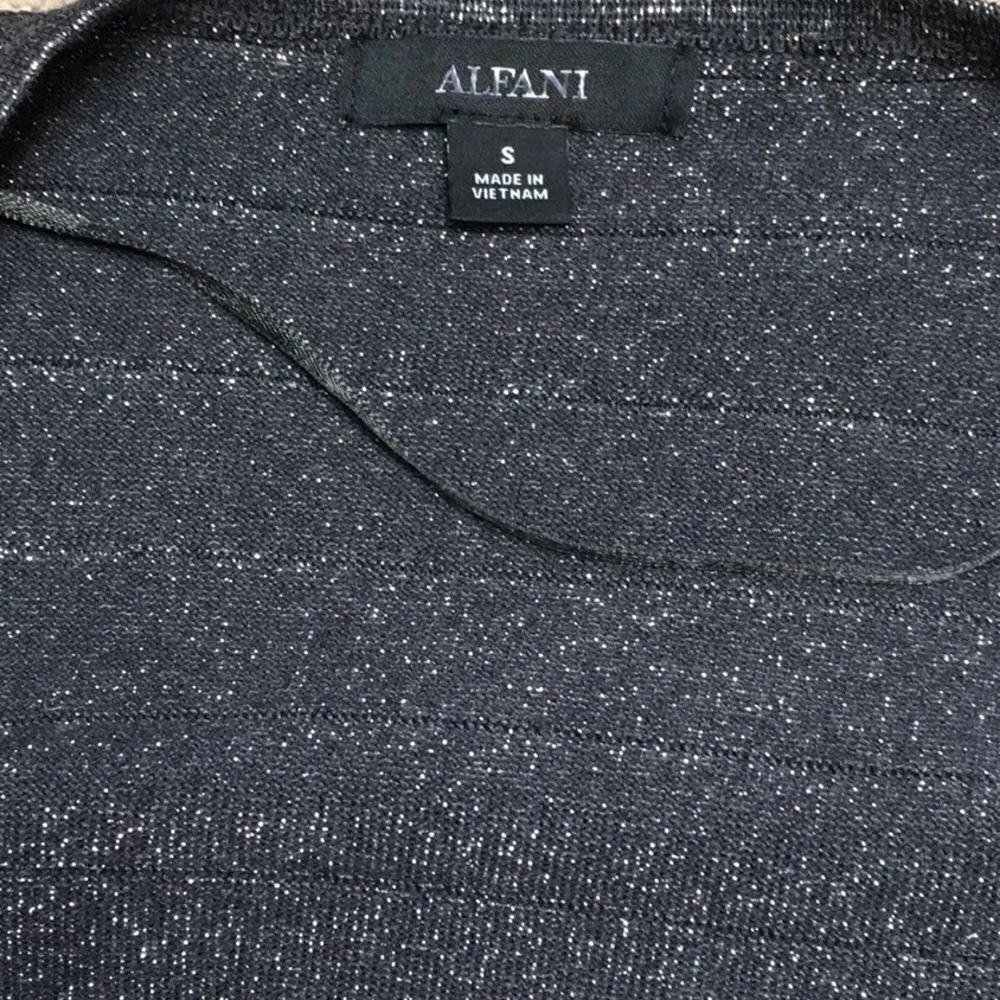 New. Alfani Blue/gray and silver metallic sweater jacket. New - Image 10