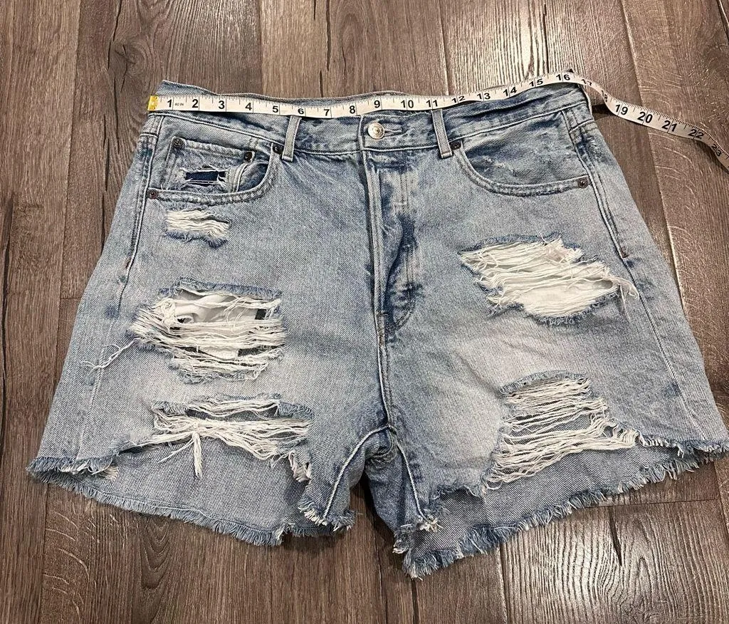American Eagle Denim Jean Shorts Women's Boyfriend Short Cotton Boho Festival - Image 6