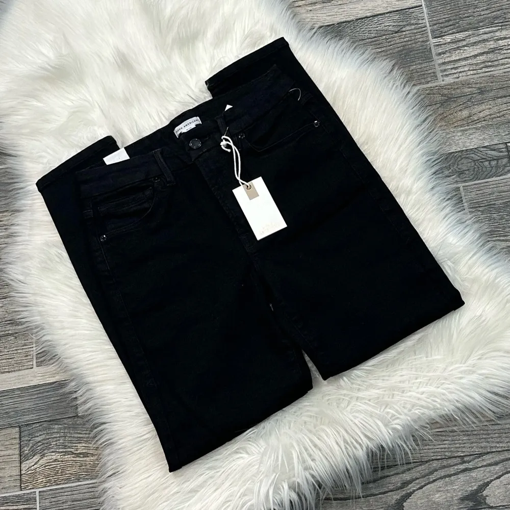 NWT Good American Petite Skinny Jeans in Black Size 6-12 - Image 4