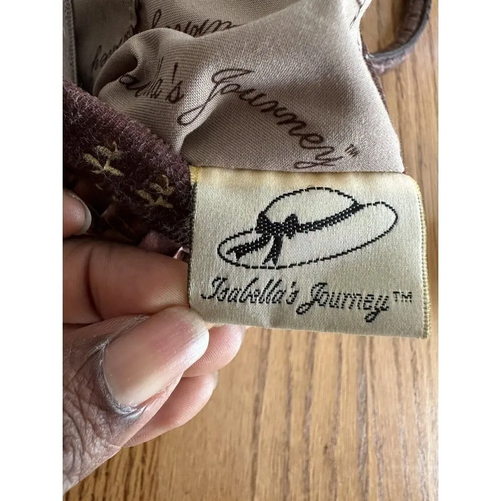 Isabella's Journey Tapestry Handbag Bag Purse Brown Fall Floral Y2K Retro - Image 10