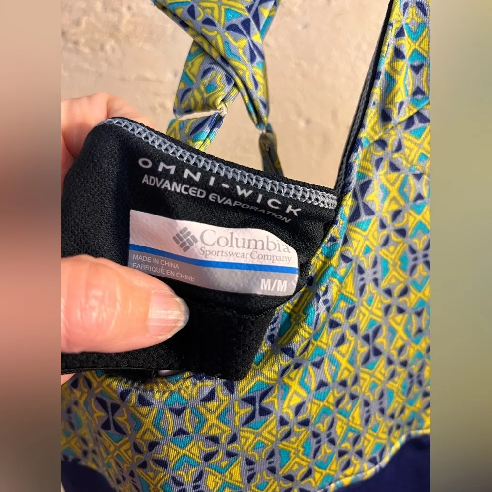 Columbia Blue Green Women's Activewear Dress
Sz M Shelf bra Omni wick adj straps - Image 2