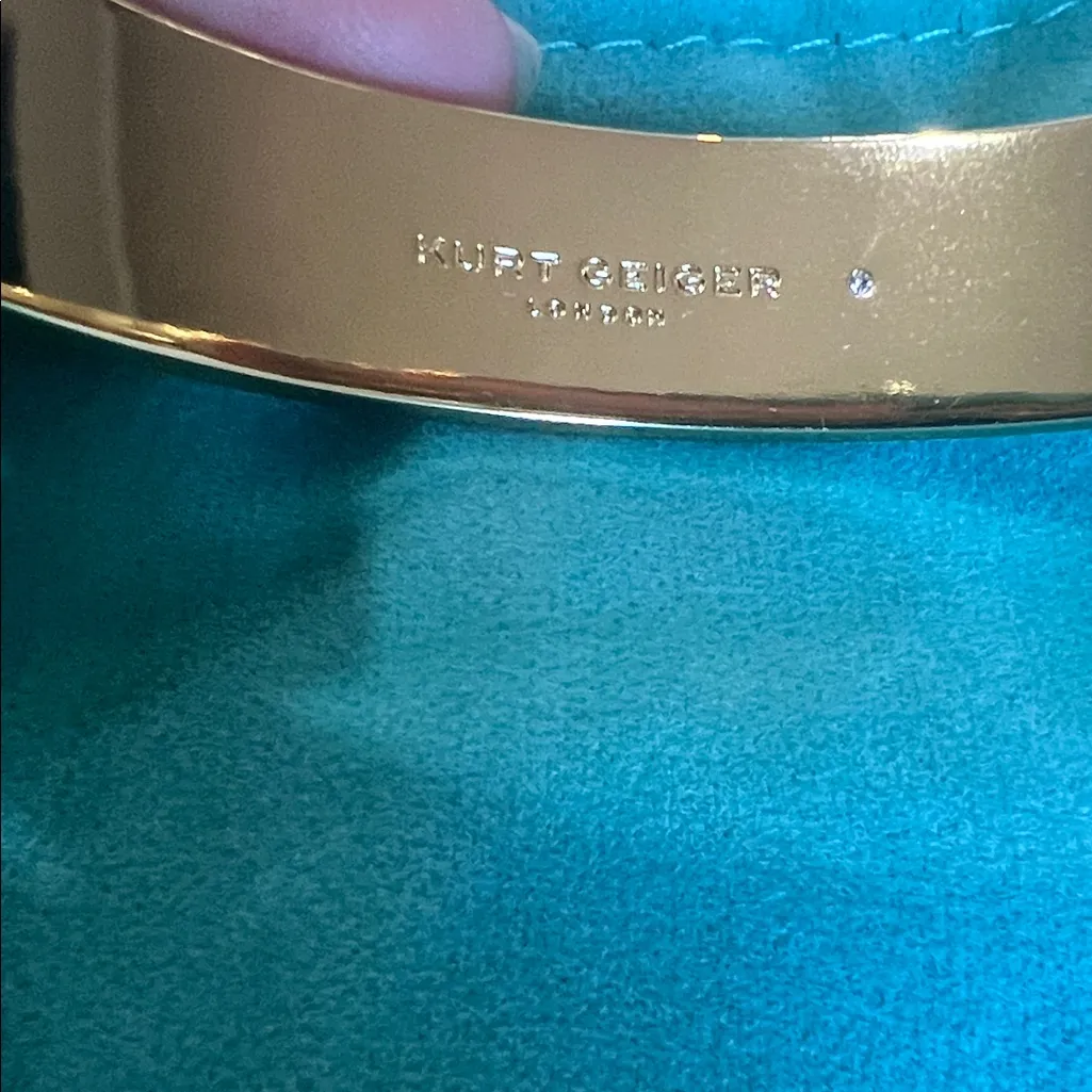 Kurt Geiger Signature Southbank Rainbow Pavé Gold Bangle Bracelet - Image 4