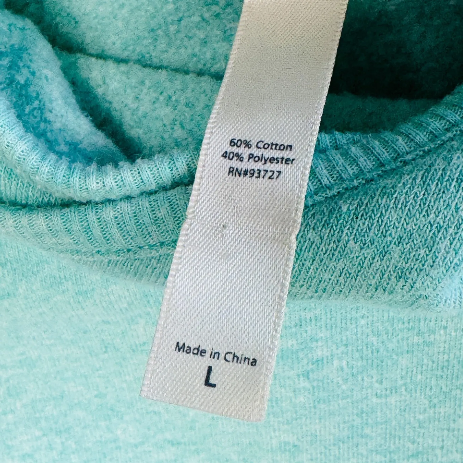 Carmel Racquet Club Womens Sz L Teal Graphic Hoodie Fleece Pullover Tennis - Image 5