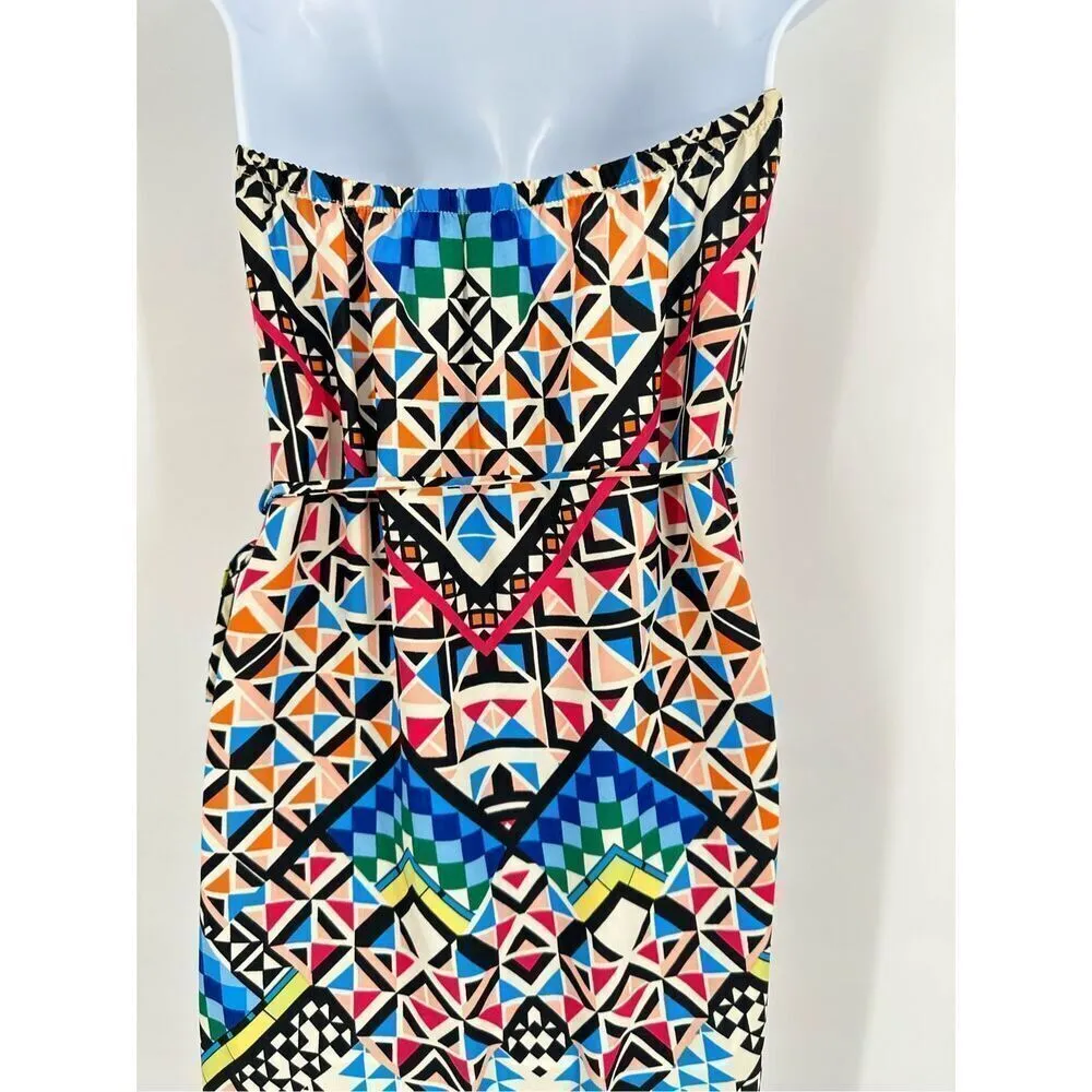 Dina Be Womens Geometric Sweetheart Neck Strapless Maxi Dress Multi-Color Medium - Image 6