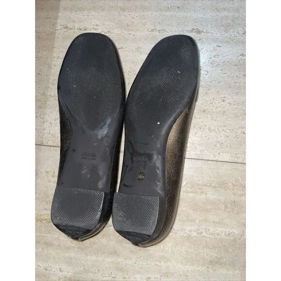 Prada Womens Loafers Flats Metallic Gold Size 36.5‎ - Image 7