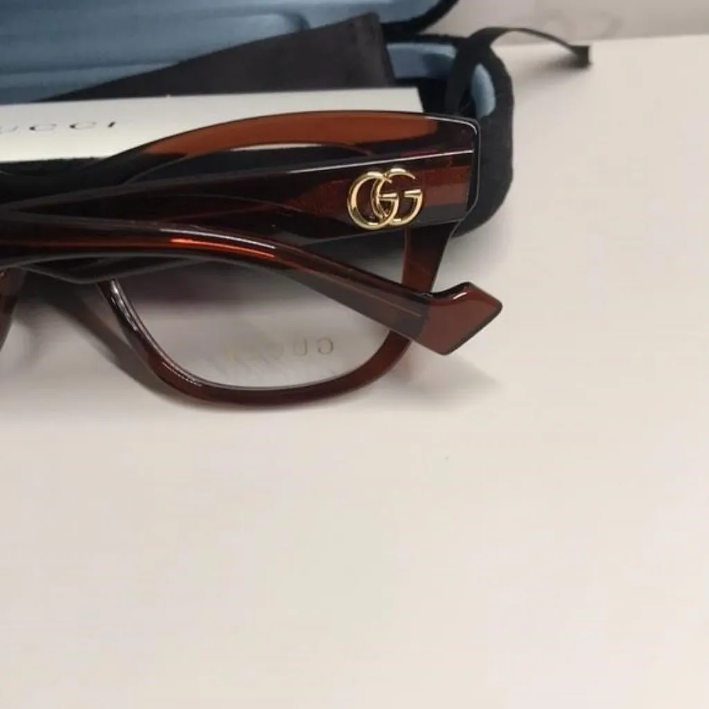 New Authentic Gucci Tortoise Shell Women's Glasses GG0992o 003 - Image 7
