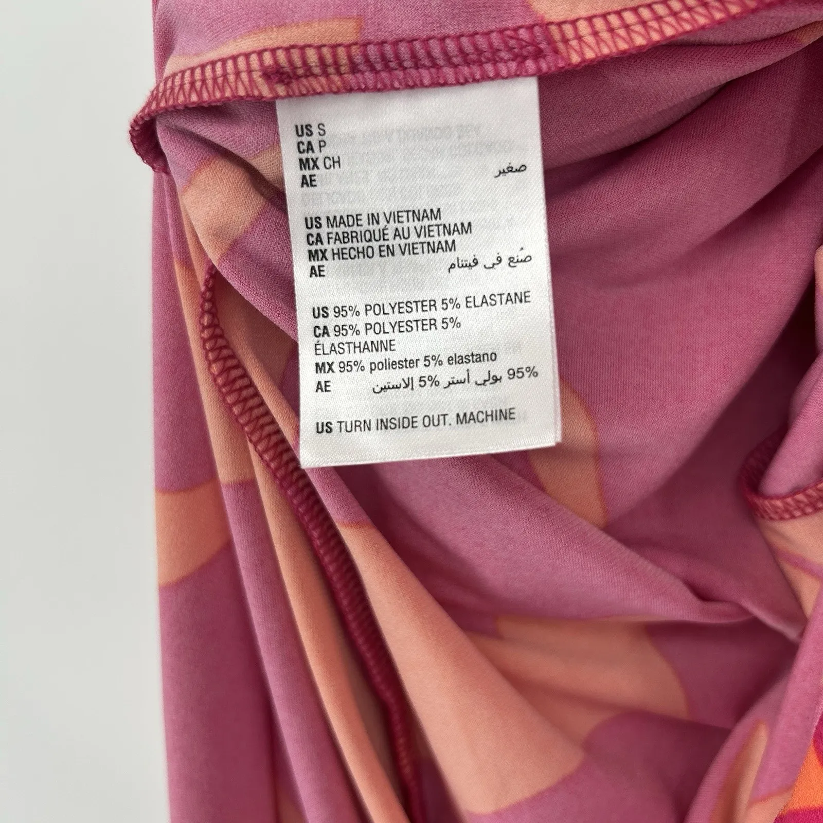 Bar lll Halter Maxi Dress Pink Orange Abstract Floral Sleeveless Resort Size S - Image 10