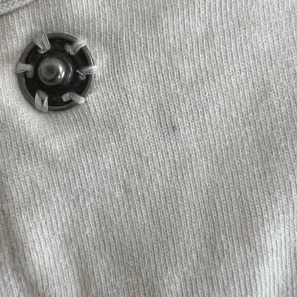 Eileen Fisher White Snap Up Colorless Jacket Cotton Size Medium - Image 13