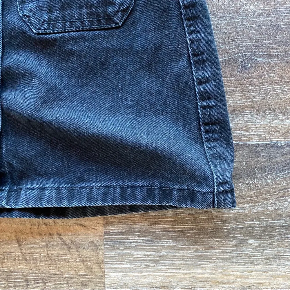 Bershka BSKGIRL Button Front Skirt Black Size 2 - Image 3