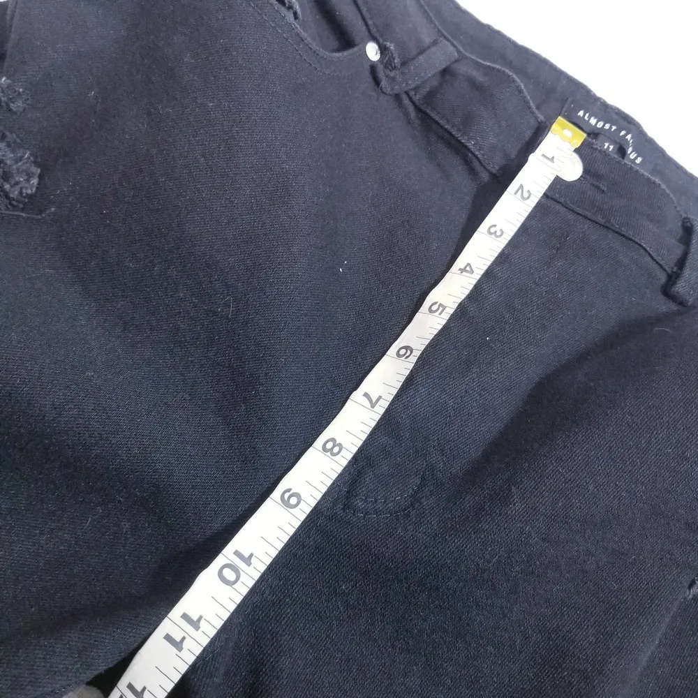 Almost Famous Distressed High Rise Flared Jeans - Image 7