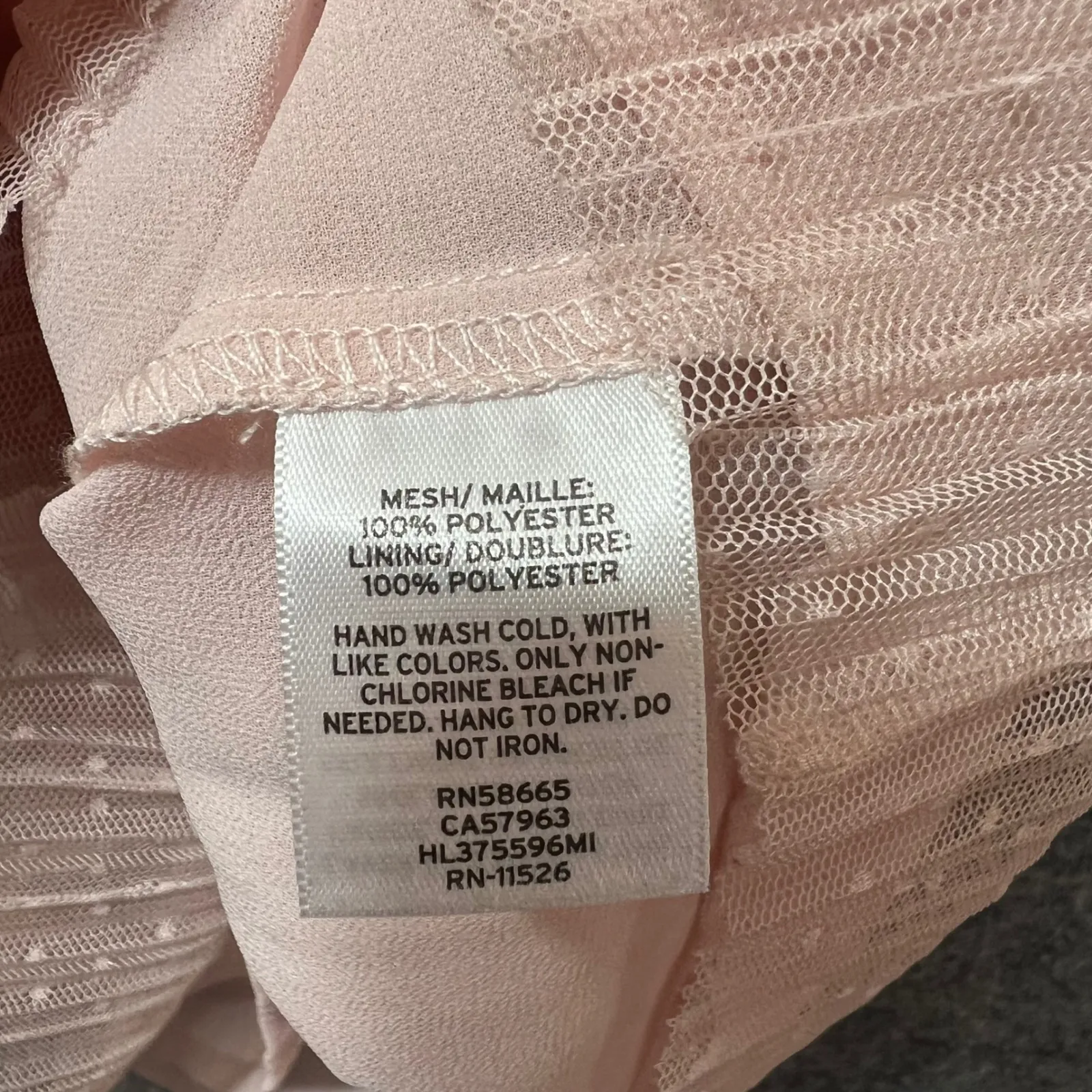 Chelsea28 Top XL Blush Pink Sheer‎ Mesh Ruffle Trim Sleeveless Blouse - Image 5