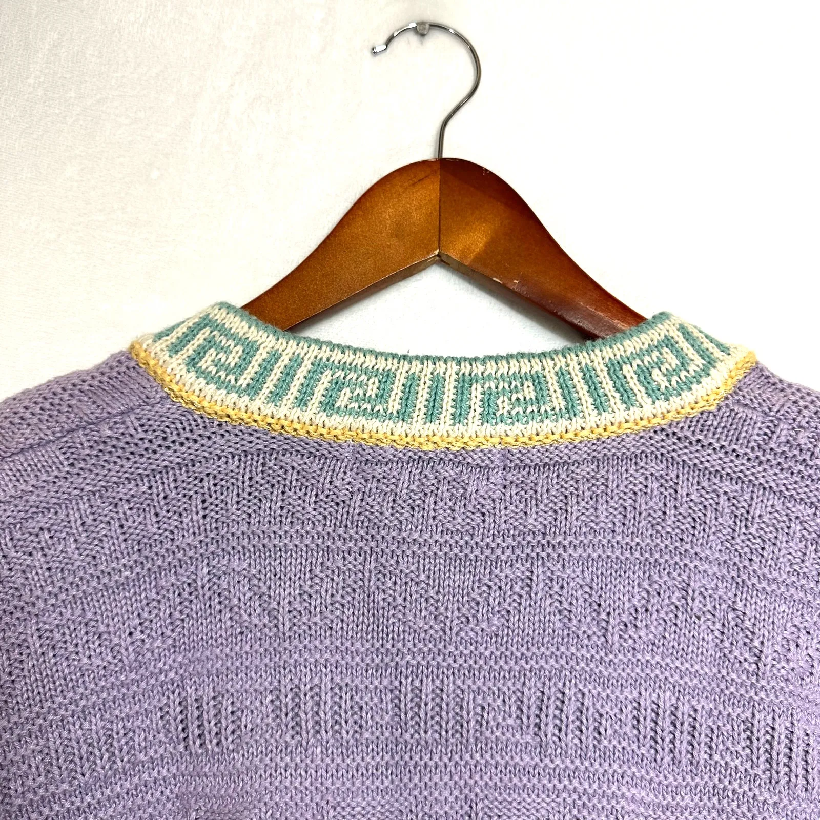 Vintage 80s RARE SK Wear Large Sweater V - Image 5
