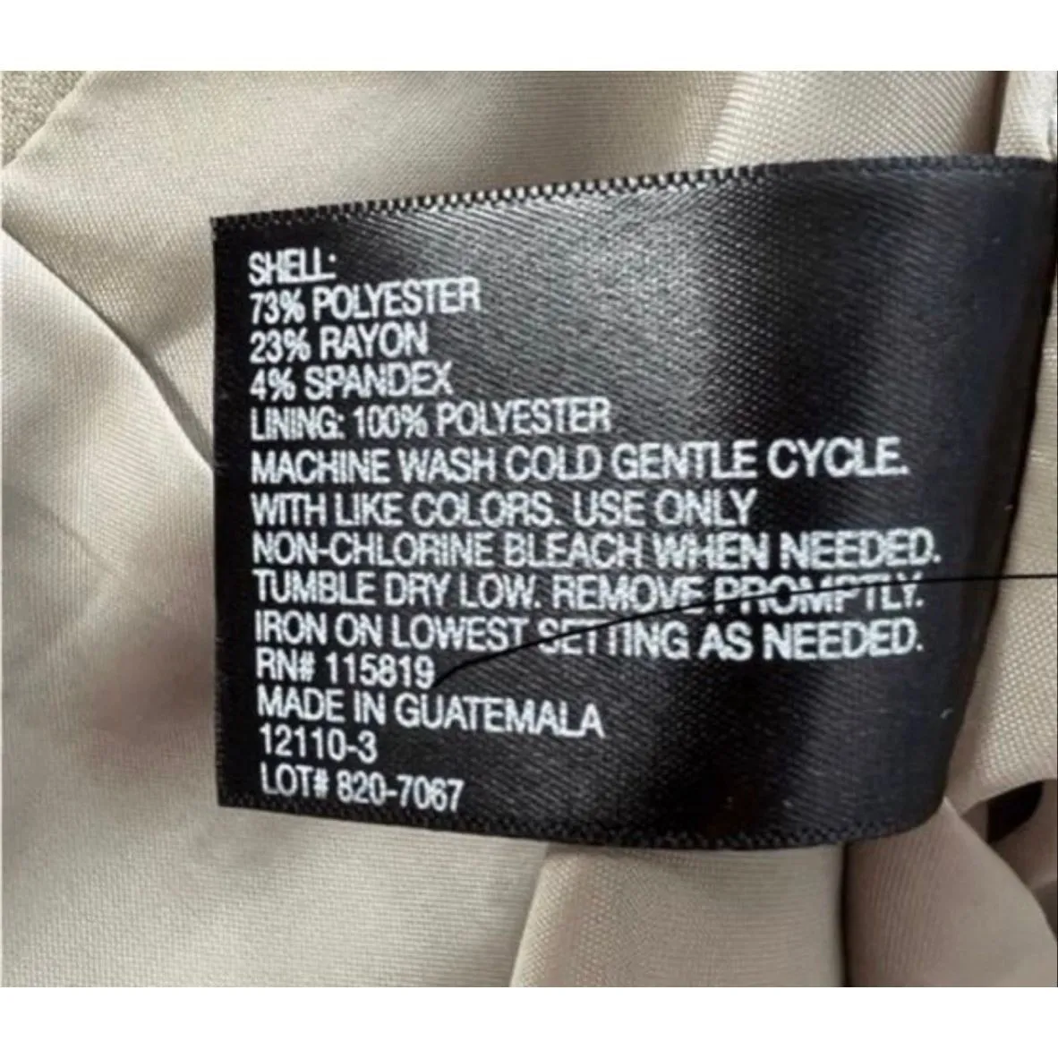 Worthington Beige Pencil Above Knee Length Skirt Size 12 Back Zip Formal Career - Image 9