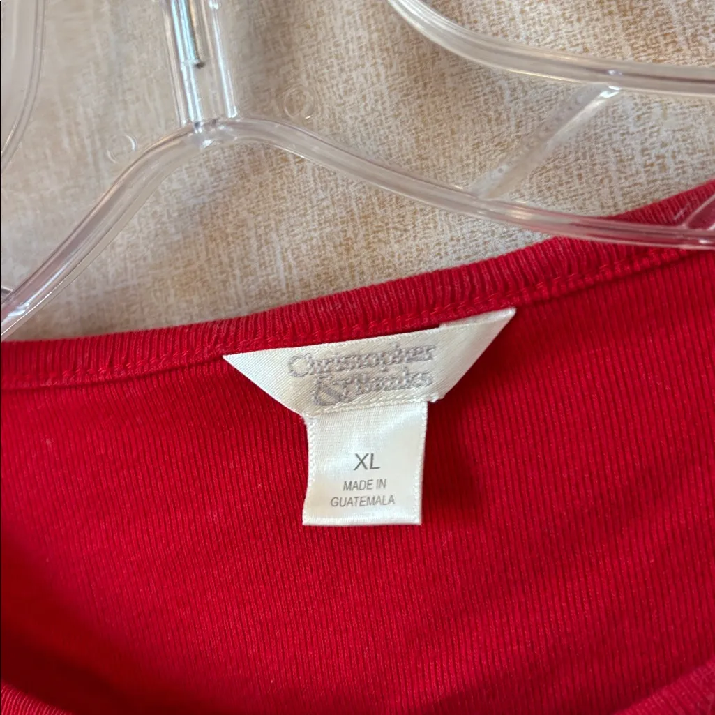 Christopher & Banks  Classic Red Top xl - Image 2