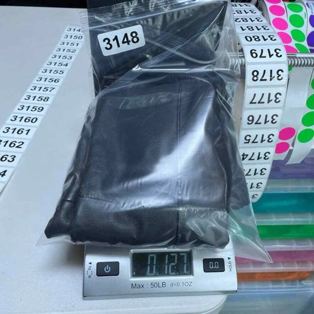 Coldwater Creek Leather Skirt Womens 8 Black Lined Zip Back Midi Length - Image 8