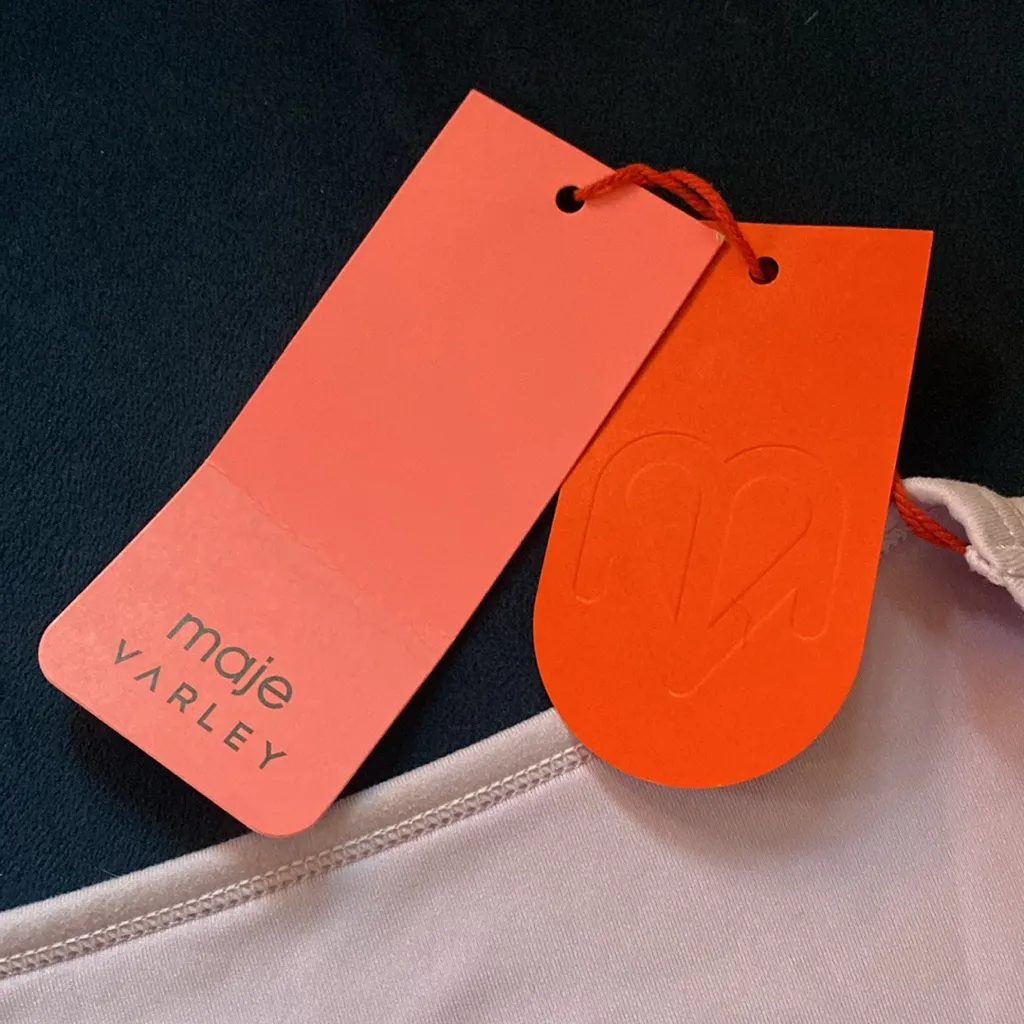 NWT Maje x Varley Body-hugging Lalitha top Purple Size Large Long Sleeve Cropped - Image 7