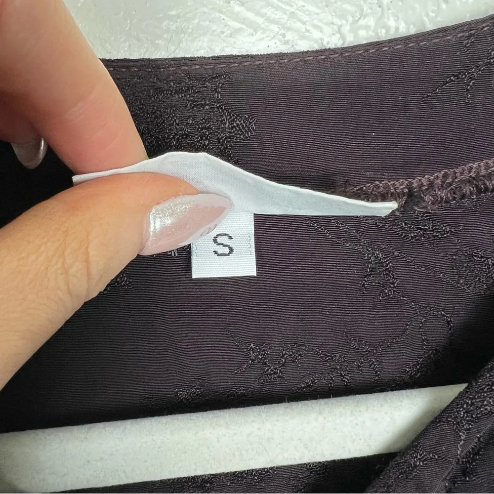 Bryn Walker Chocolate Brown Top Button Open Front Long Sleeve Blouse Size Small - Image 5