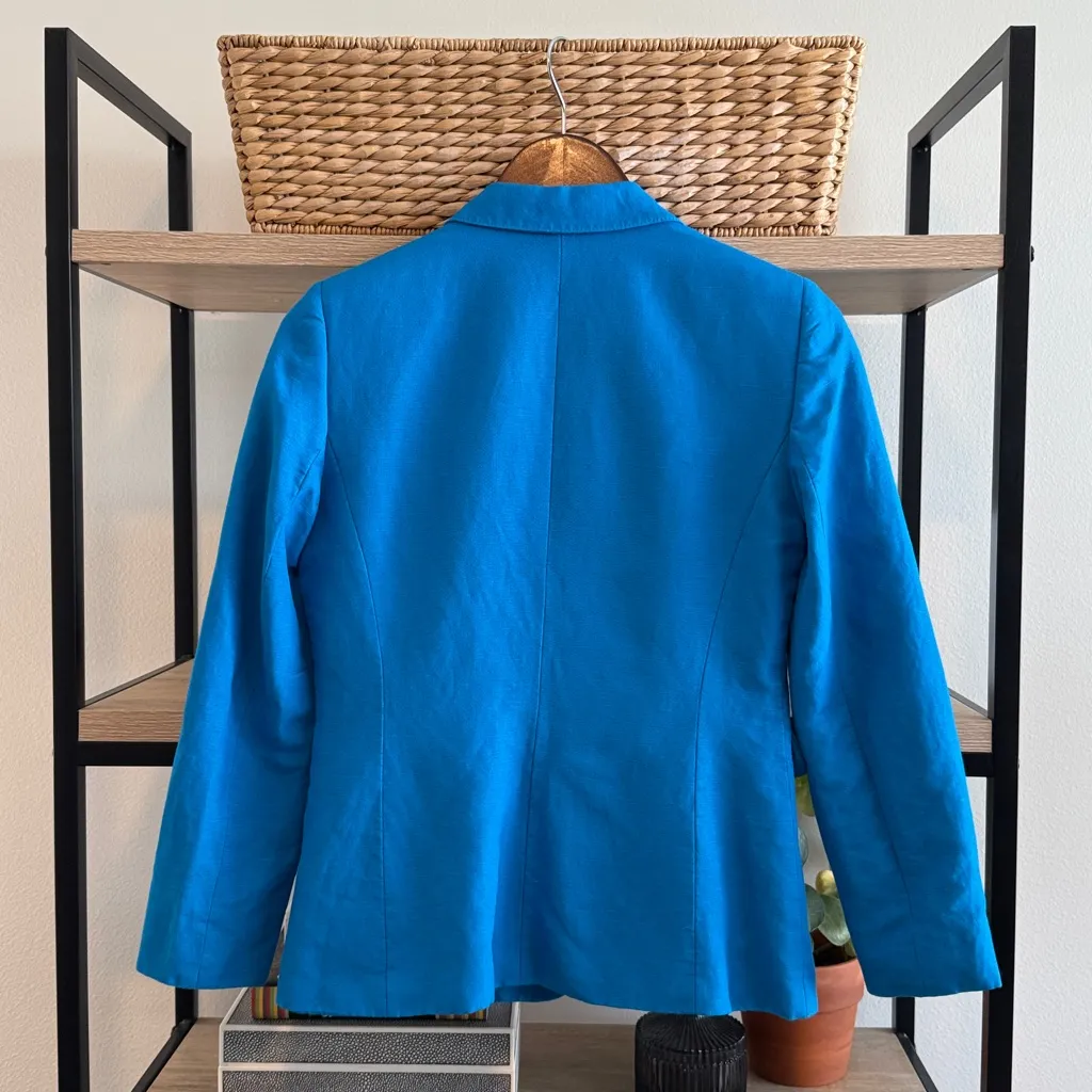 Tahari Arthur S. Levine Linen Blend Professional Career Blazer, 4P - Image 5