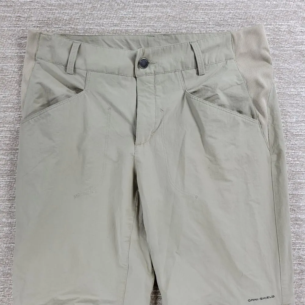 Columbia Convertible Hiking Pants Womens 10 Tan Omni Shield Side Stretch Trail - Image 5