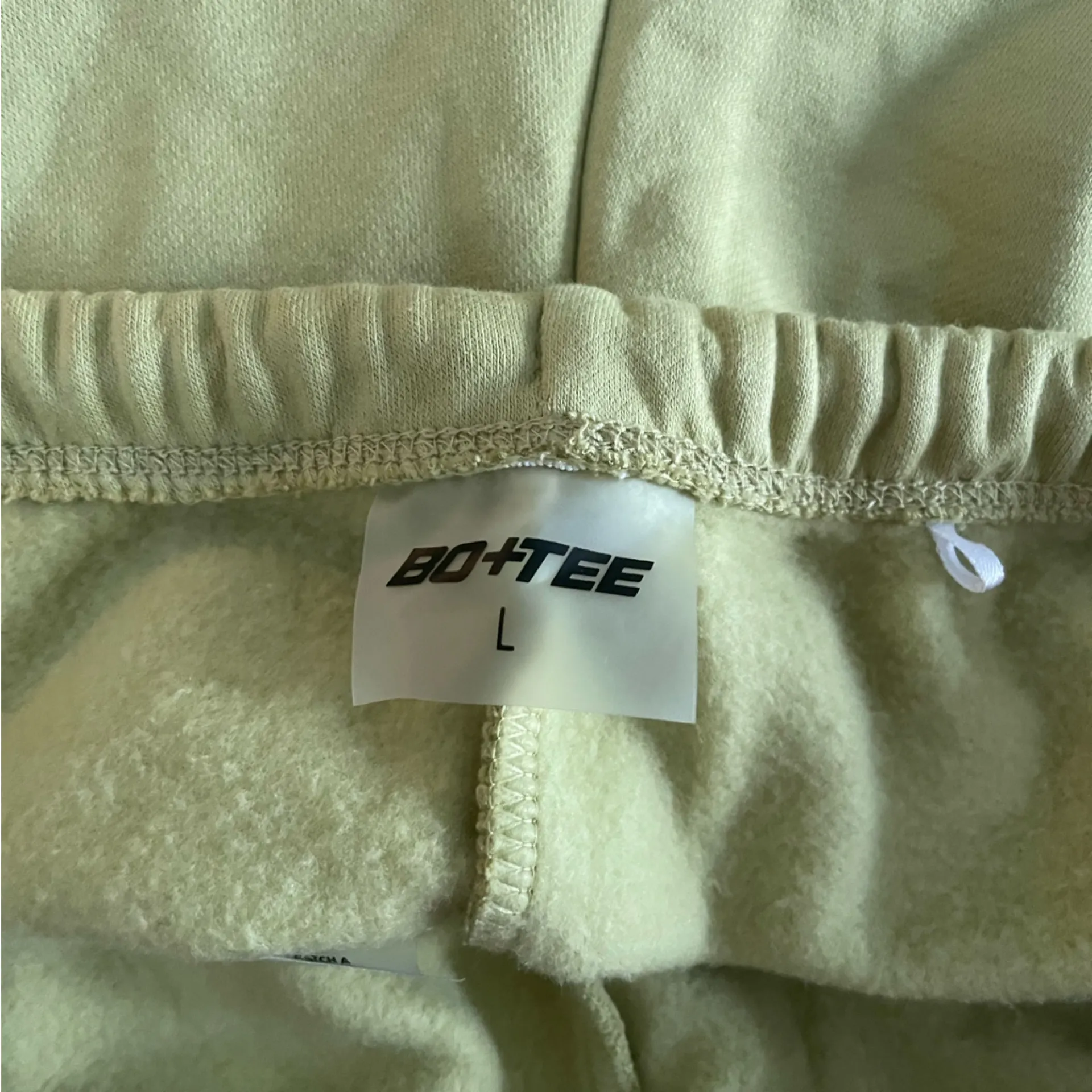 Bo+Tee Brushed Jersey Oversized Joggers Yellow Green Size Large - Image 3
