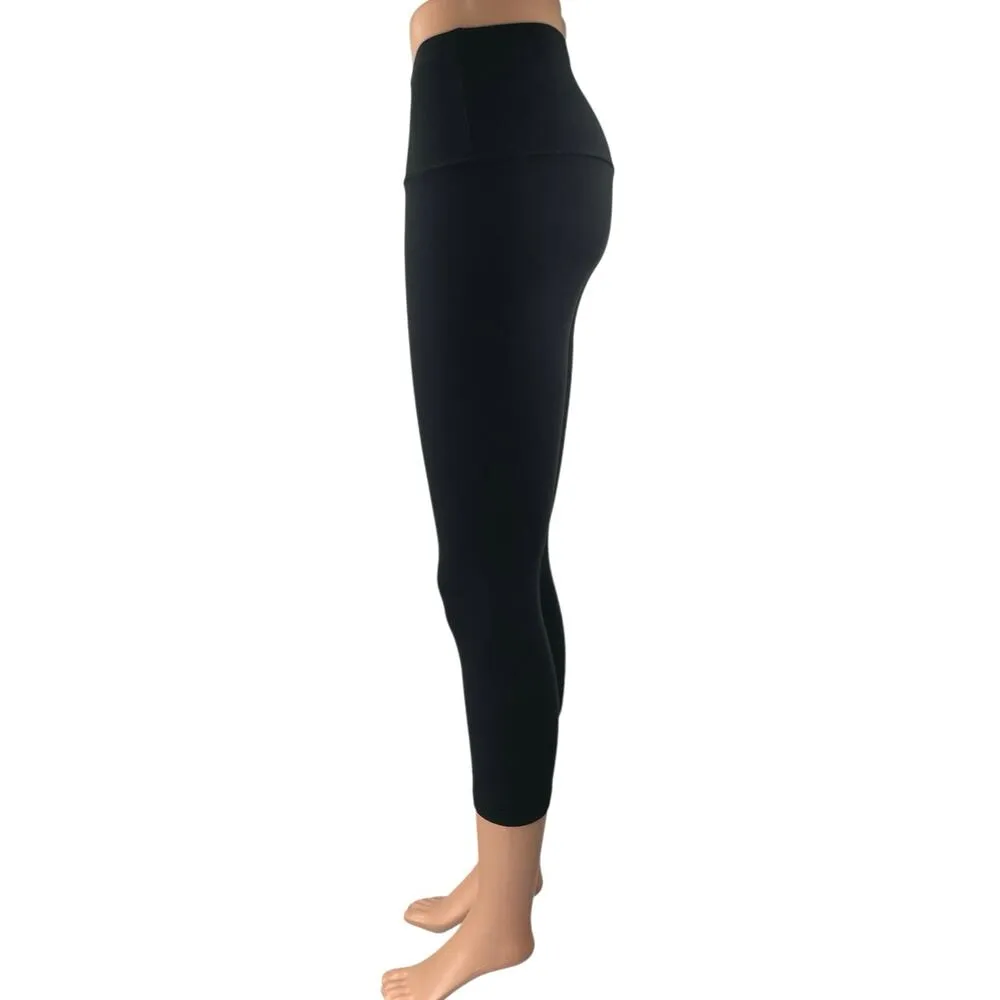 Aritzia Golden Black Skinny Cheeky Hi-Rise Capri Cropped Leggings Pants Size 2 - Image 2