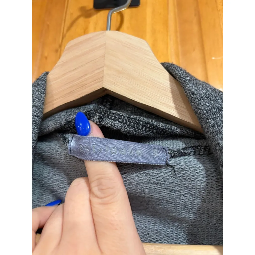 Cut Loose Gray Cotton Rayon Open Front Cardigan Jacket Women’s M USA Minimalist Size M - Image 2