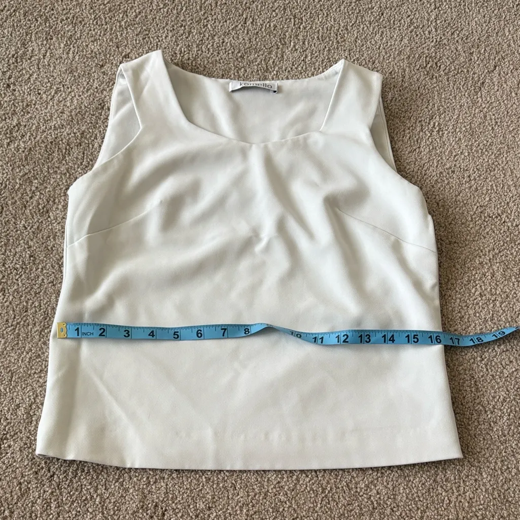 Off white structured sleeveless top Size 36 - Image 6