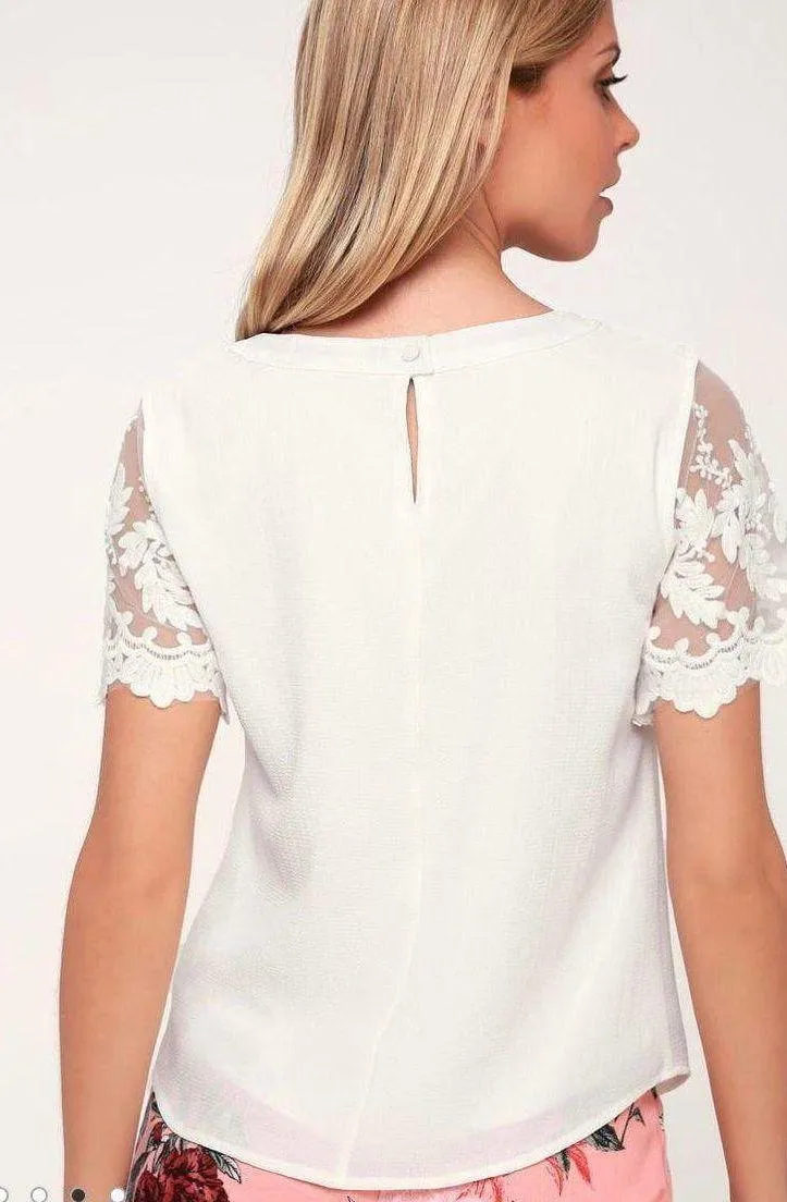 Lulus Embroidered Blouse - Image 3