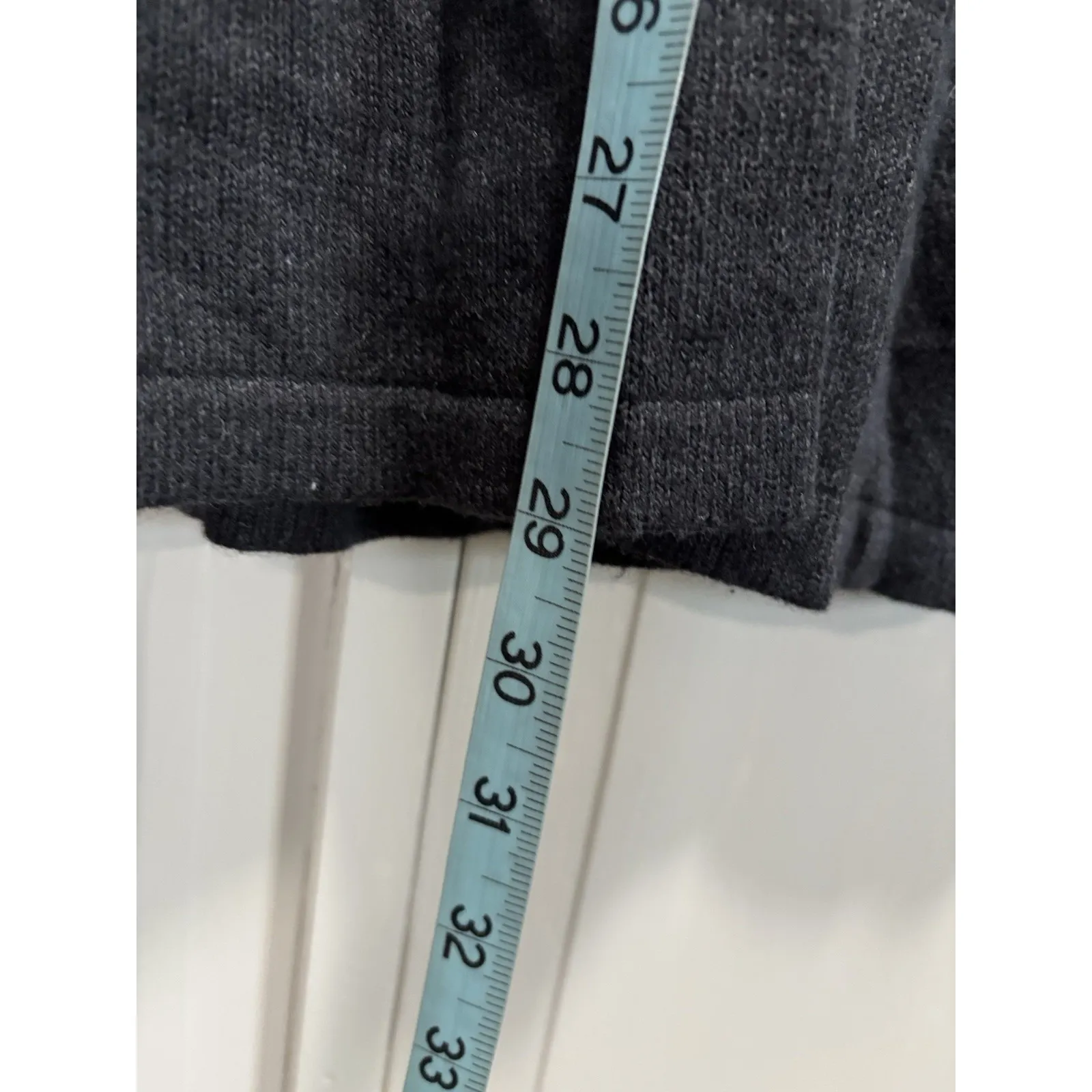 Alfani Open Cardigan Long Sleeve Knit Size M Dark Gray Shawl Neck Button Angora - Image 4