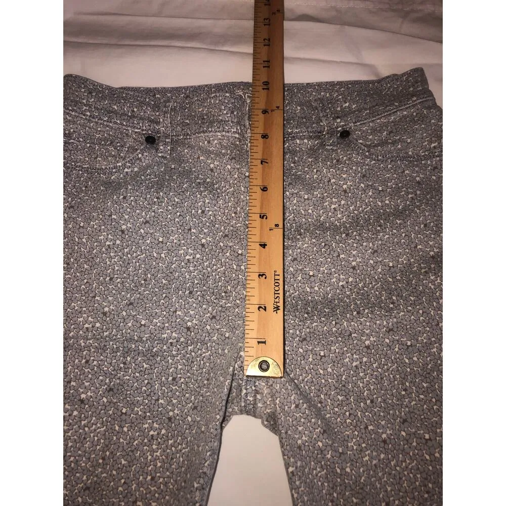 Gray Floral Print Jeans Size 27 4P Modern Skinny Ankle Loft Stretch Fairy Whimsy - Image 6