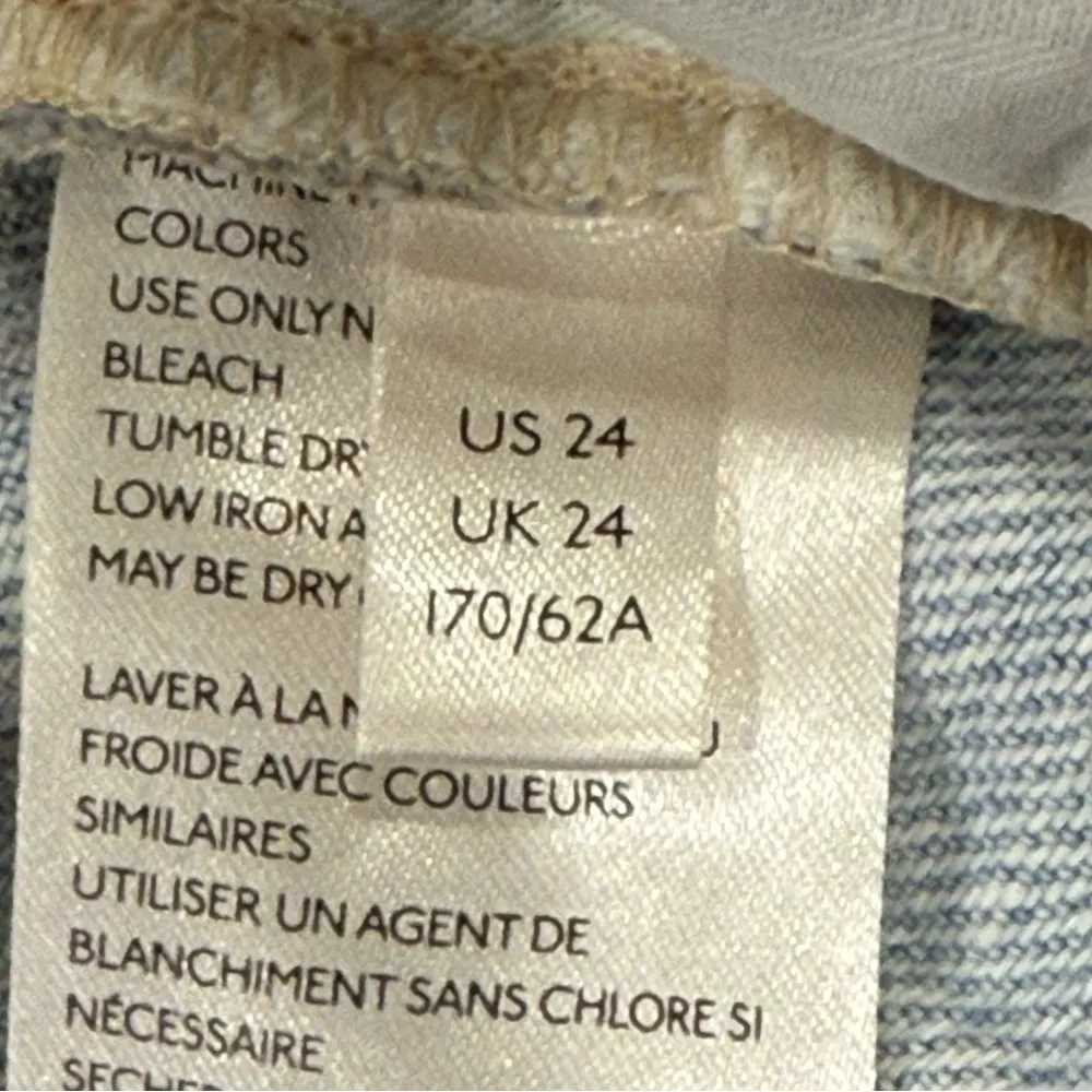 Free People Makai Jean Shorts Distressed Raw Hem High Rise Denim Light Blue 24 - Image 9