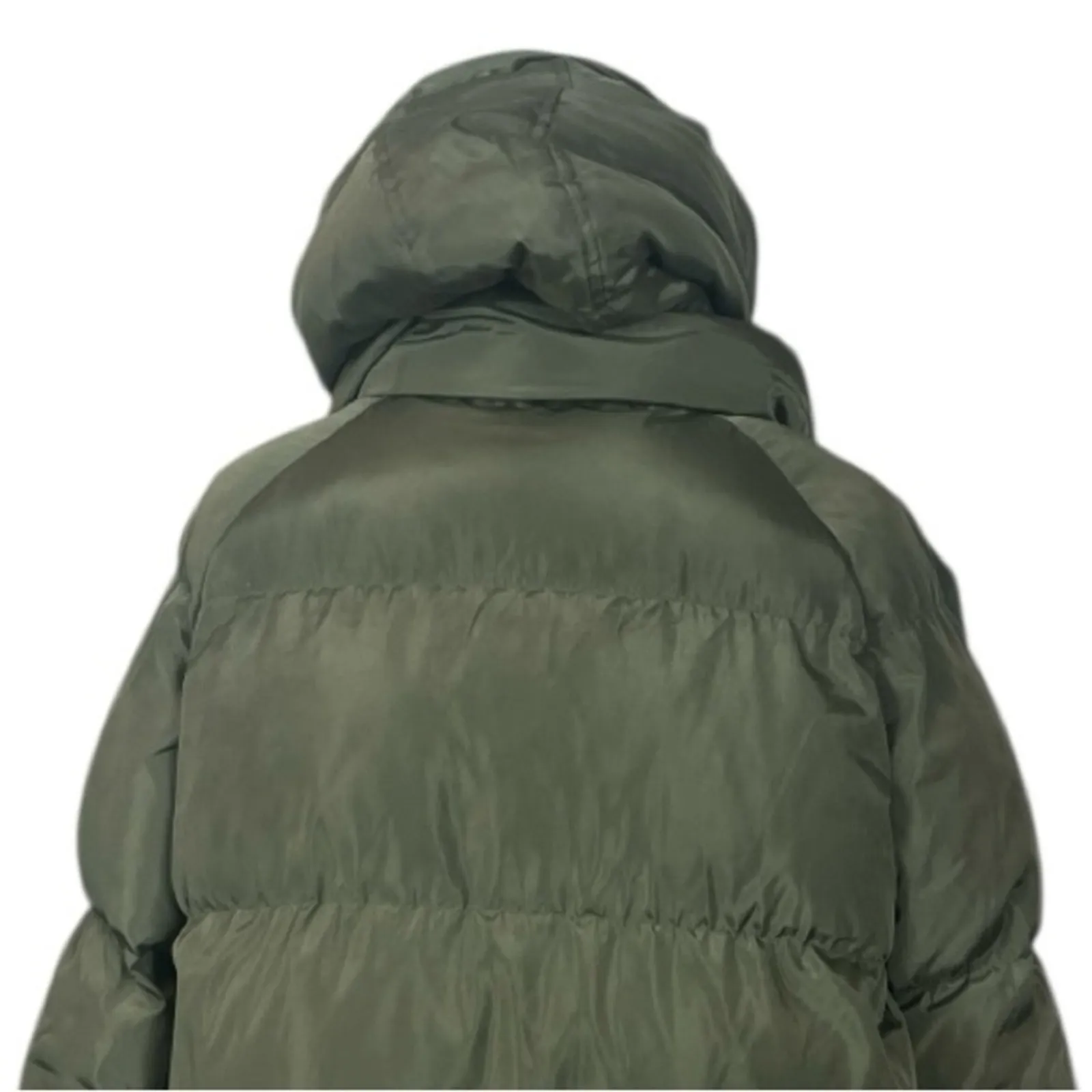 Avec Les Filles Winter Coat Puffer Zip Pockets Olive Green Women’s Size Medium - Image 10