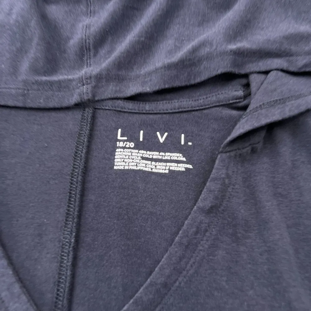 Livi Active By Lane Bryant Purple Hooded Cropped Sweatshirt Size 18/20 Softcomfy - Image 4