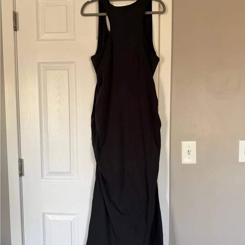 Everlane Black Tank Maxi Dres Stretchy Waist Maternity Pregnancy Friendly NWT - Image 7