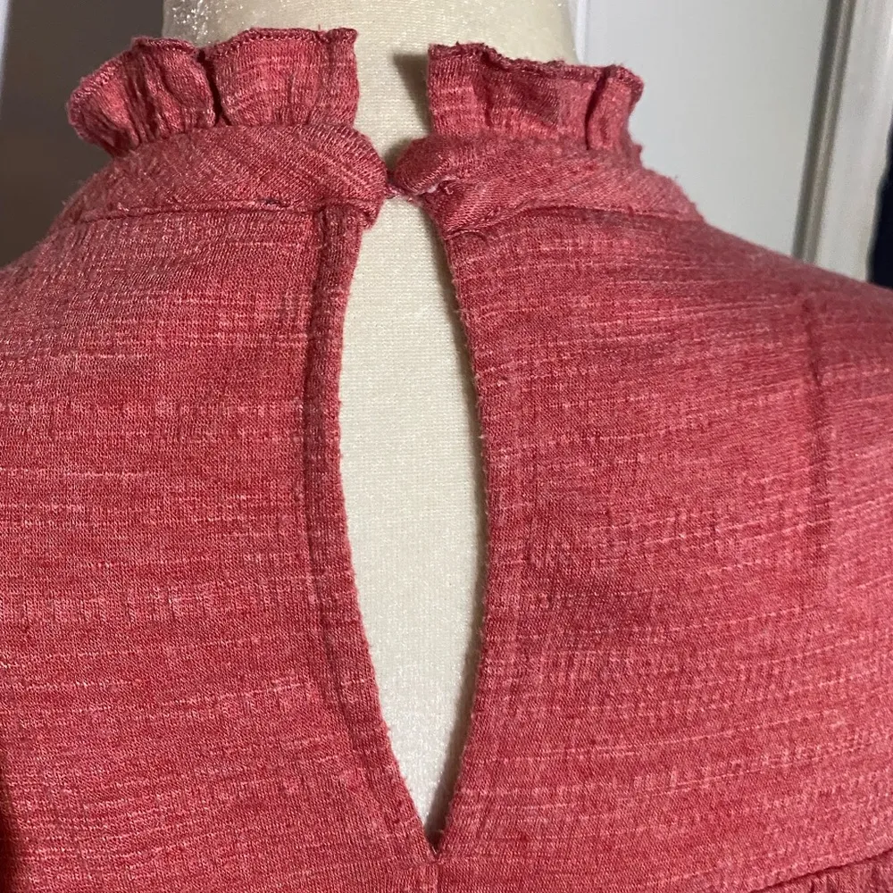 Red Ruffled Smocked Sleeveless Top - Image 6