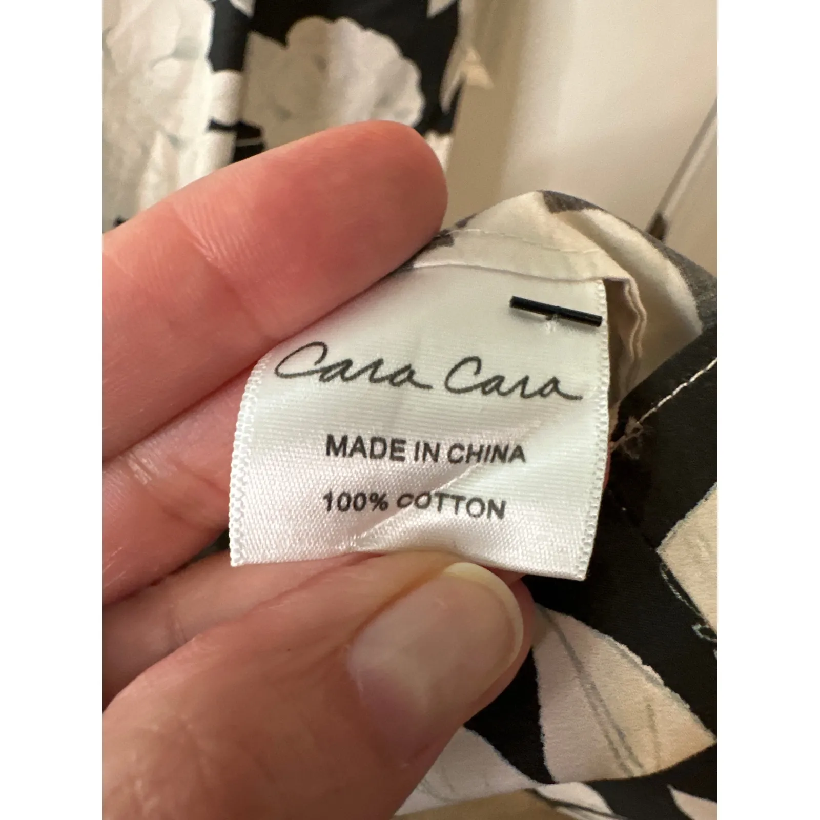 Cara Cara Darby Black White Floral Ruffle Sleeve Tiered Midi Dress Size XS - Image 9