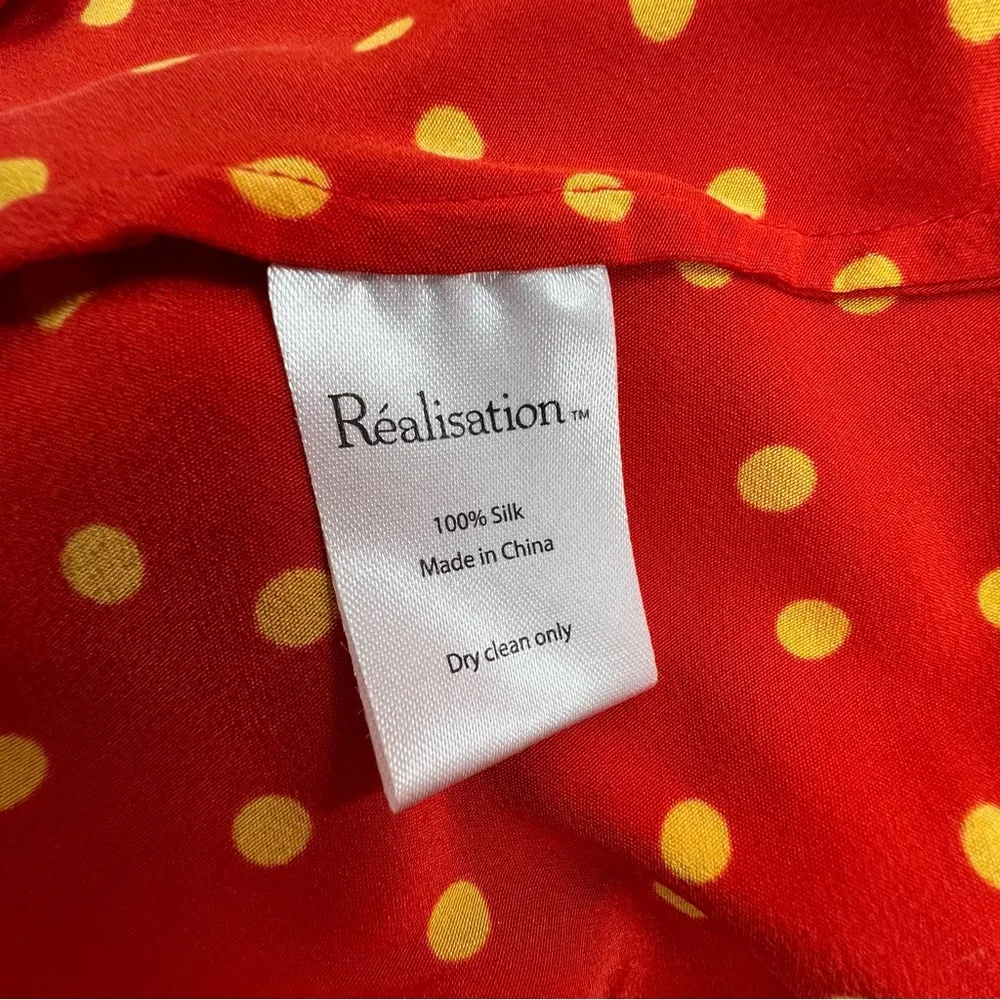 Realisation Par Inez Red polka dot Dress Sz S - Image 7