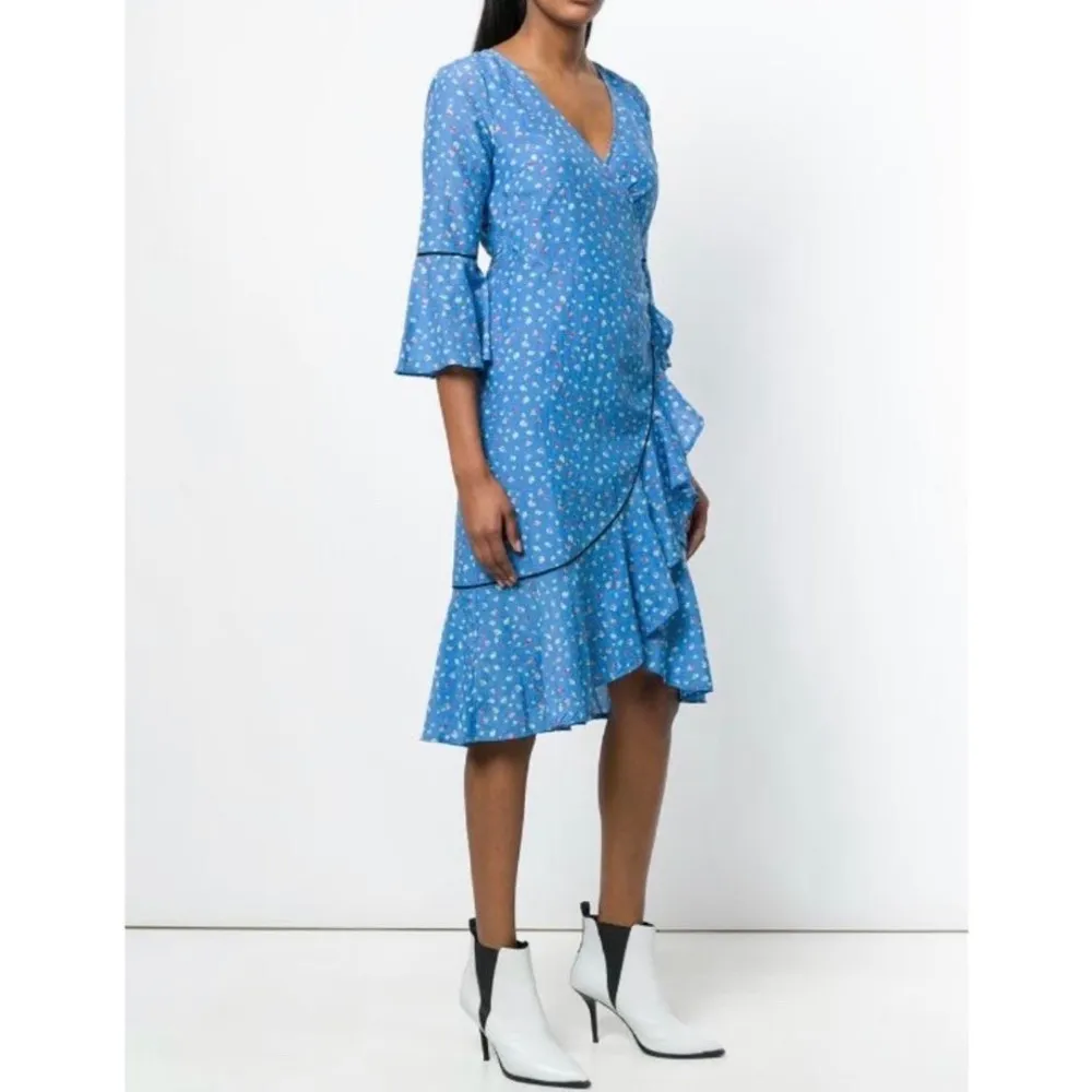 GANNI Beacon Marina Wrap Dress - Image 63