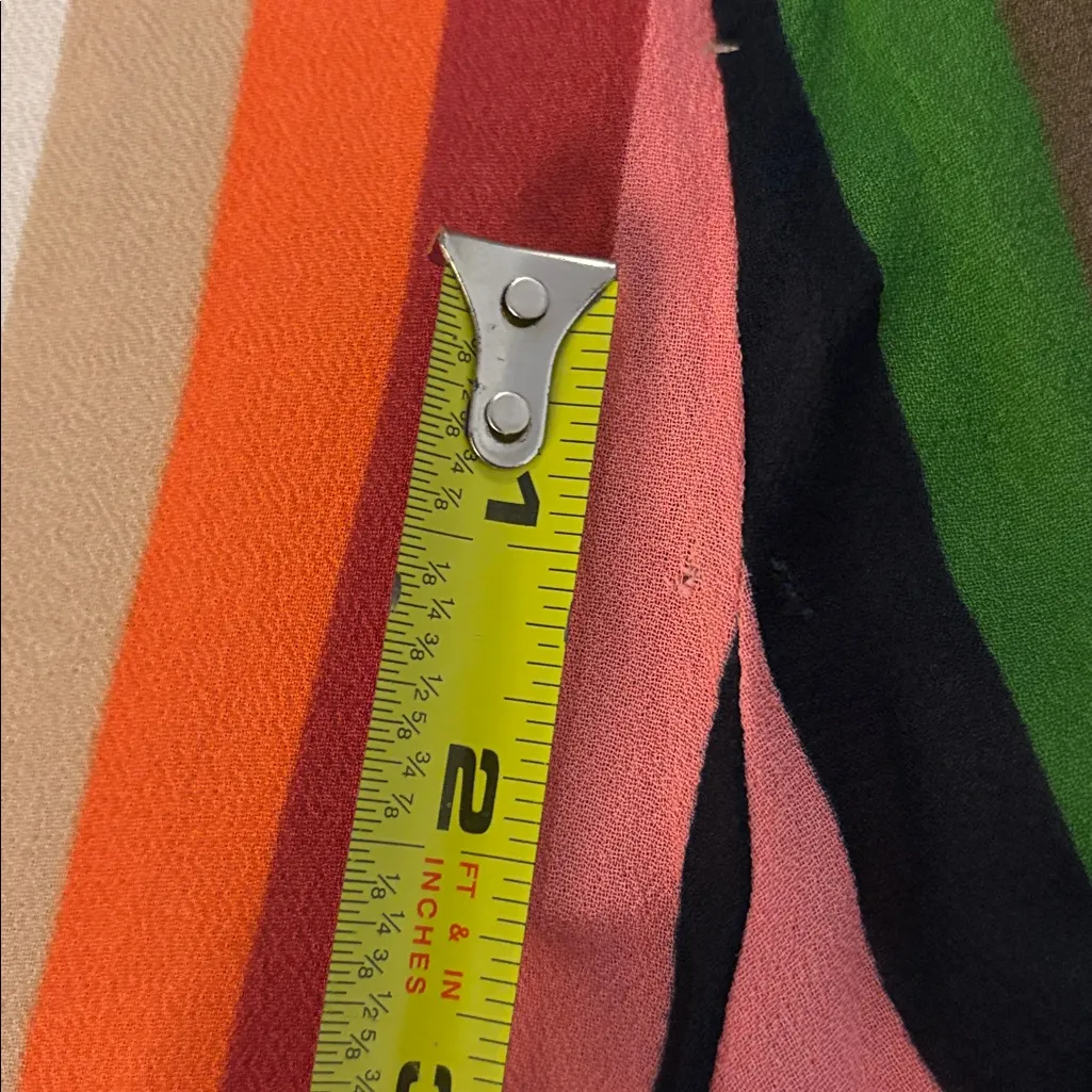 Reformation Clare Wide Leg Pants in Rainbow Stripe Trouser Size 6 - Image 11