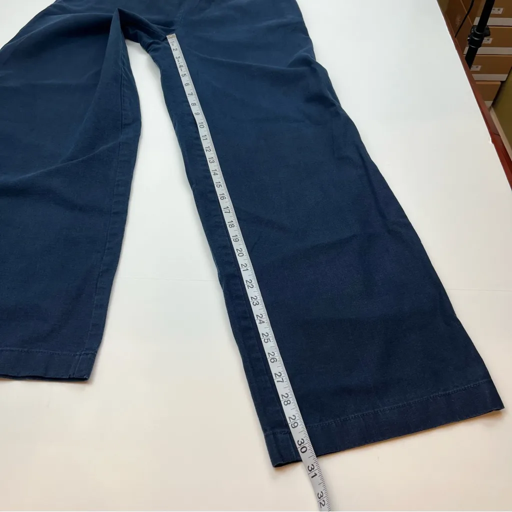 Vince Womens Navy Blue Hemp Cotton Blend‎ Pull-On Pant Size Small Two Pockets - Image 9